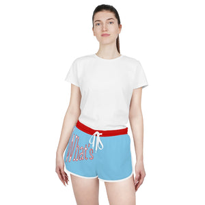 Women's Relaxed Shorts What's Stirrin'?! Main(Baby Blue; White/Red)