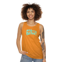 Load image into Gallery viewer, Women&#39;s Tank Top What&#39;s Stirrin&#39;?! Main (Orange, Aqua/White)