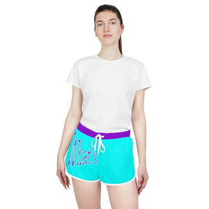 Women's Relaxed Shorts What's Stirrin'?! Main (Aqua, Purple)