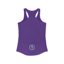 Load image into Gallery viewer, What&#39;s Stirrin&#39;?! Main Women&#39;s Racerback Tank (Purple, Aqua/White)