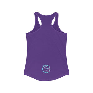 What's Stirrin'?! Main Women's Racerback Tank (Purple, Aqua/White)