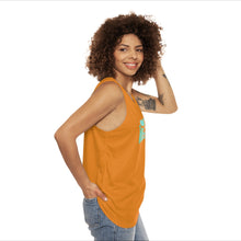 Load image into Gallery viewer, Women&#39;s Tank Top What&#39;s Stirrin&#39;?! Main (Orange, Aqua/White)