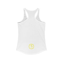 Load image into Gallery viewer, What&#39;s Stirrin&#39;?! Main Women&#39;s Racerback Tank (White, Yellow)