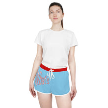 Load image into Gallery viewer, Women&#39;s Relaxed Shorts What&#39;s Stirrin&#39;?! Main(Baby Blue; White/Red)