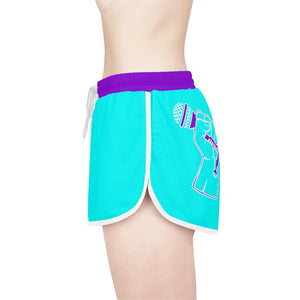 Women's Relaxed Shorts What's Stirrin'?! Main (Aqua, Purple)