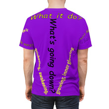 Load image into Gallery viewer, Unisex What&#39;s Stirrin&#39;?! Definition (Purple, Black/Yellow)