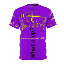 Load image into Gallery viewer, Unisex What&#39;s Stirrin&#39;?! Definition (Purple, Black/Yellow)