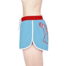 Load image into Gallery viewer, Women&#39;s Relaxed Shorts What&#39;s Stirrin&#39;?! Main(Baby Blue; White/Red)