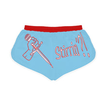 Load image into Gallery viewer, Women&#39;s Relaxed Shorts What&#39;s Stirrin&#39;?! Main(Baby Blue; White/Red)