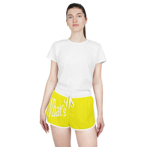 Women's Relaxed Shorts What's Stirrin'?! Main (Yellow, White)