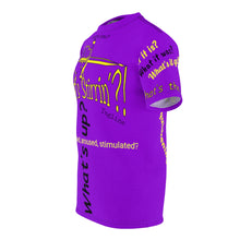 Load image into Gallery viewer, Unisex What&#39;s Stirrin&#39;?! Definition (Purple, Black/Yellow)