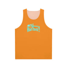 Load image into Gallery viewer, Women&#39;s Tank Top What&#39;s Stirrin&#39;?! Main (Orange, Aqua/White)