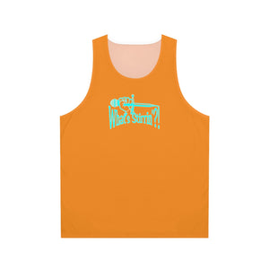 Women's Tank Top What's Stirrin'?! Main (Orange, Aqua/White)