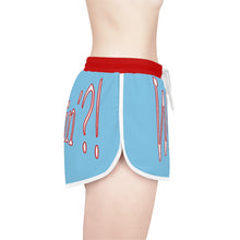 Load image into Gallery viewer, Women&#39;s Relaxed Shorts What&#39;s Stirrin&#39;?! Main(Baby Blue; White/Red)