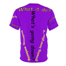 Load image into Gallery viewer, Unisex What&#39;s Stirrin&#39;?! Definition (Purple, Black/Yellow)