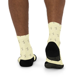 BW York Khaki, Brown and White Ankle socks