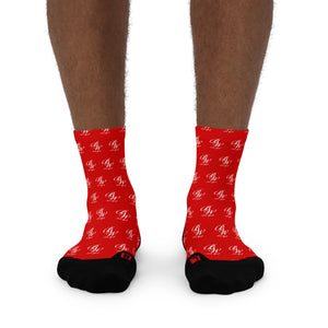 BW York Red Ankle socks