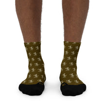 Load image into Gallery viewer, BW York Brown, Khaki, and White Ankle socks