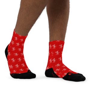 BW York Red Ankle socks