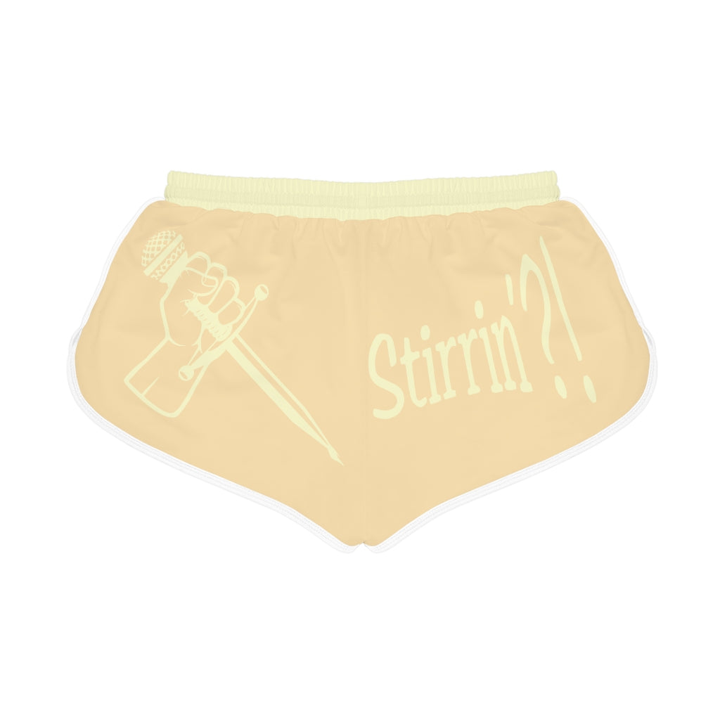 Women's Relaxed Shorts What's Stirrin'?! Main(Peach, Cream)