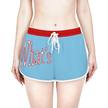 Load image into Gallery viewer, Women&#39;s Relaxed Shorts What&#39;s Stirrin&#39;?! Main(Baby Blue; White/Red)