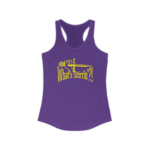 Load image into Gallery viewer, What&#39;s Stirrin&#39;?! Main Women&#39;s Racerback Tank (White, Yellow)