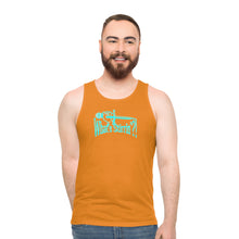 Load image into Gallery viewer, Women&#39;s Tank Top What&#39;s Stirrin&#39;?! Main (Orange, Aqua/White)