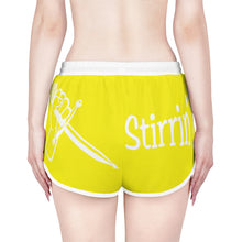 Load image into Gallery viewer, Women&#39;s Relaxed Shorts What&#39;s Stirrin&#39;?! Main (Yellow, White)